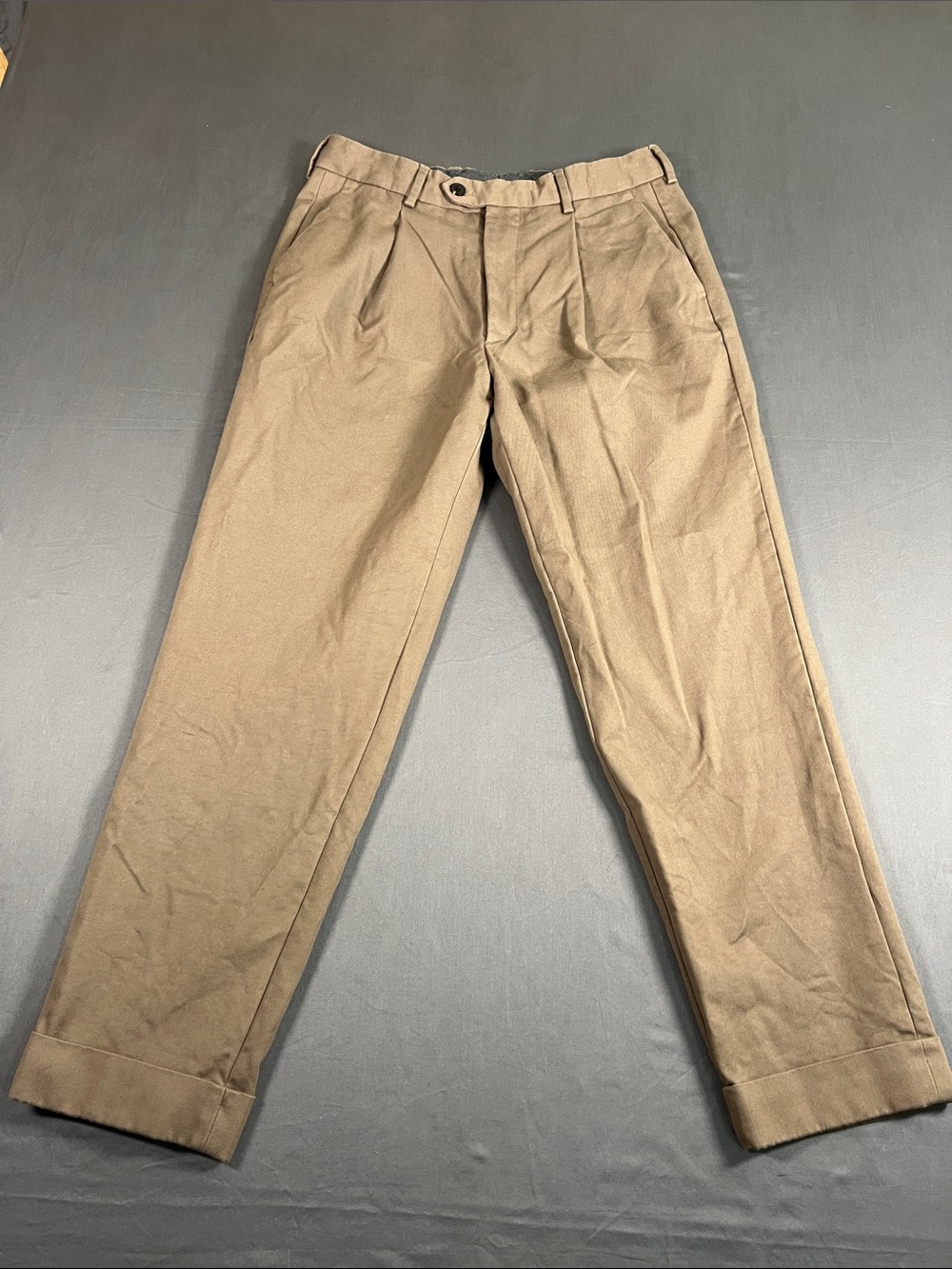 Todd Snyder Men's Pleated Chinos in Tan